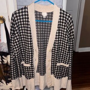 Target Black and Cream Houndstooth Blazer